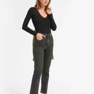 Everlane supima V neck bodysuit